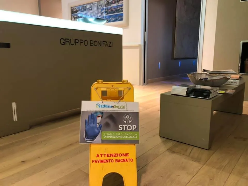 Pulizia e sanificazione per cliente gruppo Bonifazi